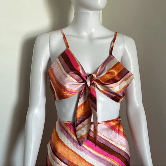 Striped Multicolor Maxi Dress - Picture 2 of 9